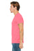 Bella + Canvas 3650 Mens Short Sleeve Crewneck T-Shirt Neon Pink Side