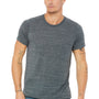 Bella + Canvas Mens Short Sleeve Crewneck T-Shirt - Charcoal Grey Marble - Closeout