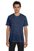 Bella + Canvas 3650 Mens Short Sleeve Crewneck T-Shirt Navy Blue Marble Front