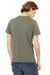 Bella + Canvas 3650 Mens Short Sleeve Crewneck T-Shirt Olive Green Slub Back