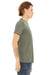 Bella + Canvas 3650 Mens Short Sleeve Crewneck T-Shirt Olive Green Slub Side