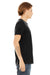 Bella + Canvas 3650 Mens Short Sleeve Crewneck T-Shirt Black Slub Side