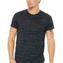 Bella + Canvas Mens Short Sleeve Crewneck T-Shirt - Black Marble - Closeout