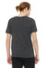Bella + Canvas 3650 Mens Short Sleeve Crewneck T-Shirt Charcoal Black Slub Back