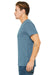 Bella + Canvas 3650 Mens Short Sleeve Crewneck T-Shirt Denim Blue Slub Side