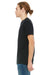 Bella + Canvas 3650 Mens Short Sleeve Crewneck T-Shirt Black Speckled Side