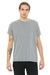 Bella + Canvas 3650 Mens Short Sleeve Crewneck T-Shirt Heather Deep Grey Speckled Front