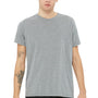 Bella + Canvas Mens Short Sleeve Crewneck T-Shirt - Heather Deep Grey Speckled - Closeout