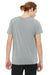 Bella + Canvas 3650 Mens Short Sleeve Crewneck T-Shirt Heather Deep Grey Speckled Back
