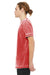 Bella + Canvas 3650 Mens Short Sleeve Crewneck T-Shirt Red Acid Washed Side