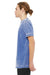 Bella + Canvas 3650 Mens Short Sleeve Crewneck T-Shirt Royal Blue Acid Washed Side