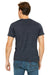 Bella + Canvas 3650 Mens Short Sleeve Crewneck T-Shirt Navy Blue Slub Back