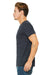 Bella + Canvas 3650 Mens Short Sleeve Crewneck T-Shirt Navy Blue Slub Side