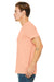 Bella + Canvas 3650 Mens Short Sleeve Crewneck T-Shirt Peach Slub Side