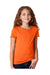 Next Level 3712 Youth Princess CVC Jersey Short Sleeve Crewneck T-Shirt Orange Front