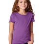 Next Level Youth Princess CVC Jersey Short Sleeve Crewneck T-Shirt - Purple Berry