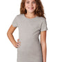 Next Level Youth Princess CVC Jersey Short Sleeve Crewneck T-Shirt - Silk Grey - Closeout