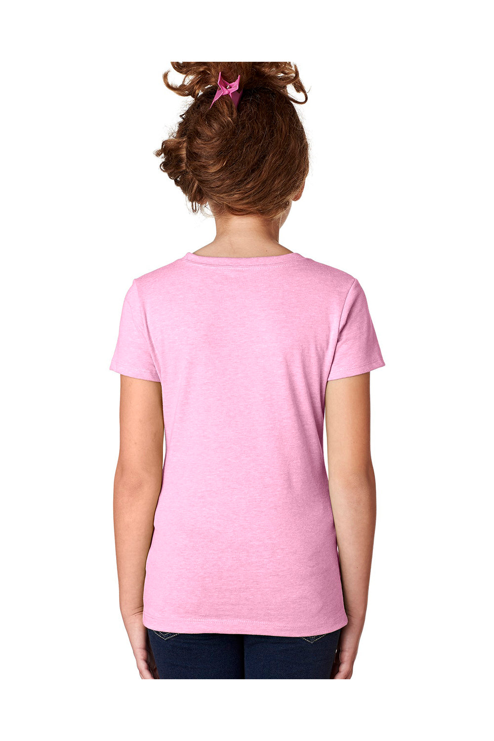 Next Level 3712 Youth Princess CVC Jersey Short Sleeve Crewneck T-Shirt Lilac Pink Back