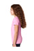 Next Level 3712 Youth Princess CVC Jersey Short Sleeve Crewneck T-Shirt Lilac Pink Side