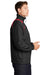 Sport-Tek JST75 Mens Water Resistant 1/4 Zip Wind Jacket Black/Red Side