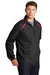 Sport-Tek JST75 Mens Water Resistant 1/4 Zip Wind Jacket Black/Red 3Q