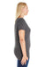 LAT 3807 Womens Premium Jersey Short Sleeve V-Neck T-Shirt Smoke Grey Side