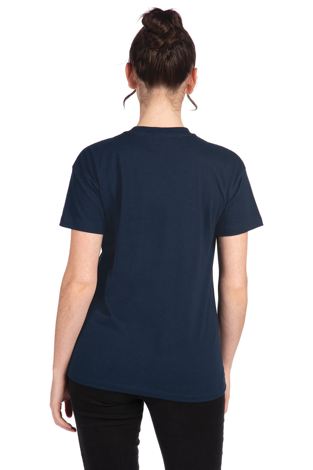 Next Level 3910NL Womens Relaxed Short Sleeve Crewneck T-Shirt Midnight Navy Blue Back