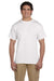 Fruit Of The Loom 3931 Mens HD Jersey Short Sleeve Crewneck T-Shirt White Front