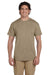 Fruit Of The Loom 3931 Mens HD Jersey Short Sleeve Crewneck T-Shirt Khaki Brown Front