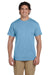 Fruit Of The Loom 3931 Mens HD Jersey Short Sleeve Crewneck T-Shirt Light Blue Front