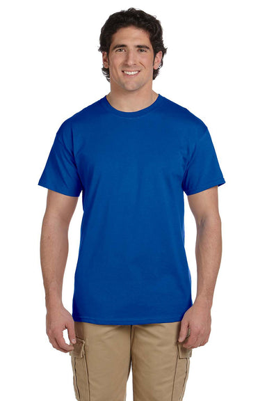 Fruit Of The Loom 3931 Mens HD Jersey Short Sleeve Crewneck T-Shirt Royal Blue Front