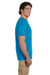 Fruit Of The Loom 3931 Mens HD Jersey Short Sleeve Crewneck T-Shirt Pacific Blue Side