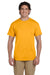 Fruit Of The Loom 3931 Mens HD Jersey Short Sleeve Crewneck T-Shirt Gold Front