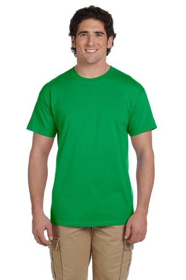 Fruit Of The Loom 3931 Mens HD Jersey Short Sleeve Crewneck T-Shirt Kelly Green Front