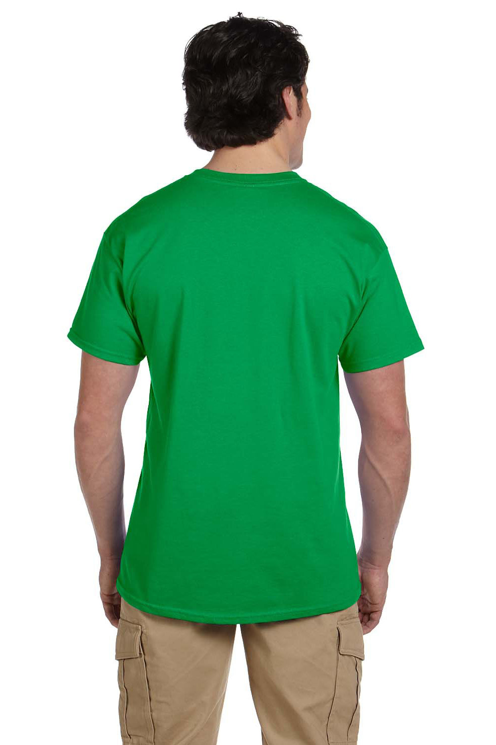 Fruit Of The Loom 3931 Mens HD Jersey Short Sleeve Crewneck T-Shirt Kelly Green Back