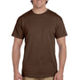 Fruit Of The Loom Mens HD Jersey Short Sleeve Crewneck T-Shirt - Chocolate Brown - Closeout