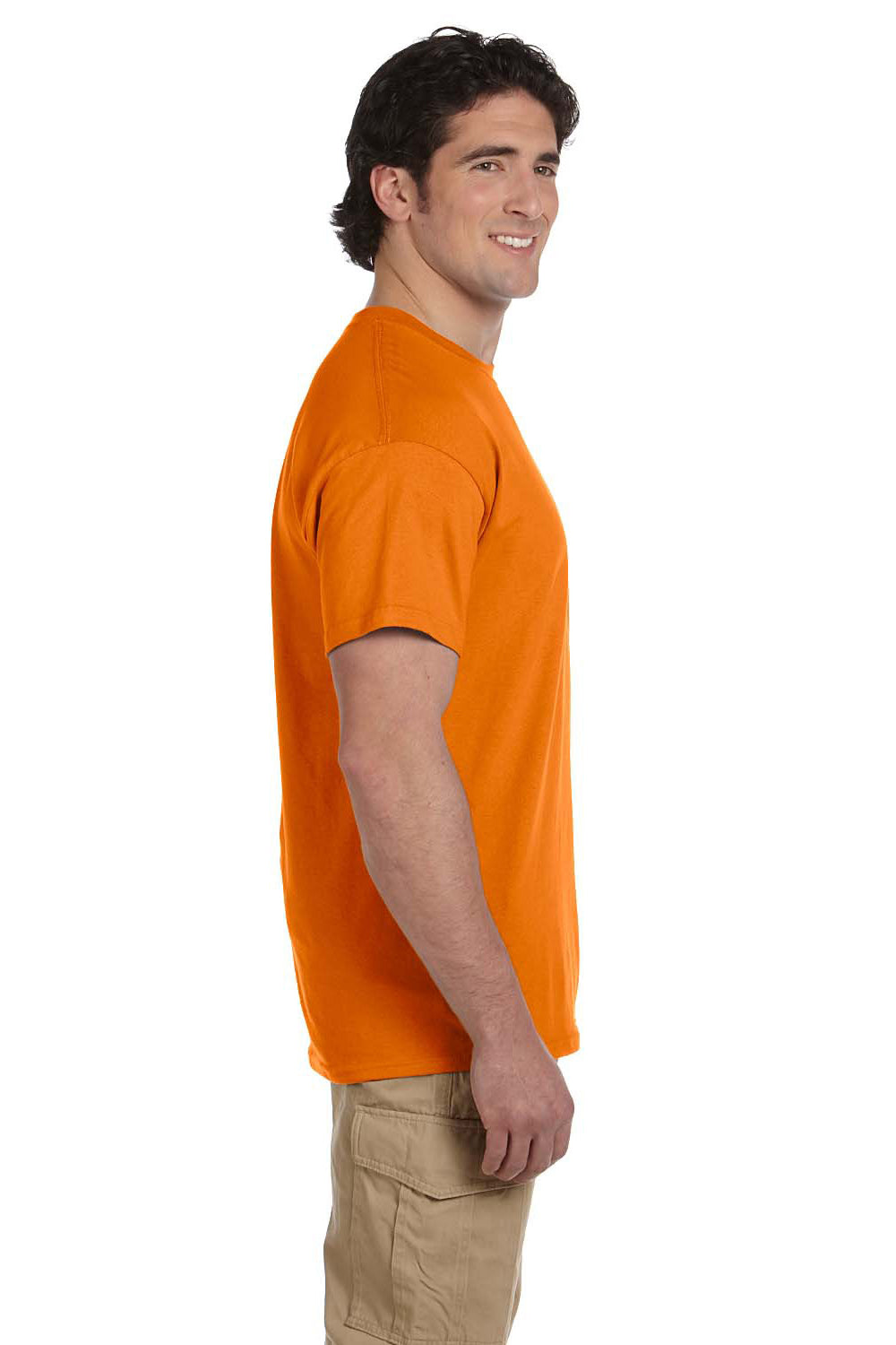 Fruit Of The Loom 3931 Mens HD Jersey Short Sleeve Crewneck T-Shirt Tennessee Orange Side