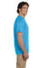Fruit Of The Loom 3931 Mens HD Jersey Short Sleeve Crewneck T-Shirt Aquatic Blue Side