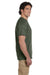Fruit Of The Loom 3931 Mens HD Jersey Short Sleeve Crewneck T-Shirt Military Green Side