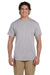 Fruit Of The Loom 3931 Mens HD Jersey Short Sleeve Crewneck T-Shirt Silver Grey Front