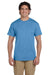Fruit Of The Loom 3931 Mens HD Jersey Short Sleeve Crewneck T-Shirt Columbia Blue Front