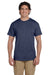 Fruit Of The Loom 3931 Mens HD Jersey Short Sleeve Crewneck T-Shirt Denim Blue Front