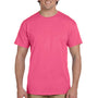 Fruit Of The Loom Mens HD Jersey Short Sleeve Crewneck T-Shirt - Neon Pink