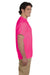 Fruit Of The Loom 3931 Mens HD Jersey Short Sleeve Crewneck T-Shirt Heather Pink Side