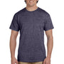Fruit Of The Loom Mens HD Jersey Short Sleeve Crewneck T-Shirt - Heather Vintage Navy Blue - NEW