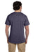 Fruit Of The Loom 3930/3931/3930R Mens HD Jersey Short Sleeve Crewneck T-Shirt Heather Vintage Navy Blue Back