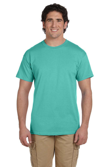 Fruit Of The Loom 3930/3931/3930R Mens HD Jersey Short Sleeve Crewneck T-Shirt Cool Mint Green Front