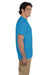 Fruit Of The Loom 3931 Mens HD Jersey Short Sleeve Crewneck T-Shirt Heather Turquoise Blue Side