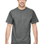 Fruit Of The Loom Mens HD Jersey Short Sleeve Crewneck T-Shirt - Heather Graphite Grey - NEW
