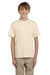 Fruit Of The Loom 3931B Youth HD Jersey Short Sleeve Crewneck T-Shirt Natural Front
